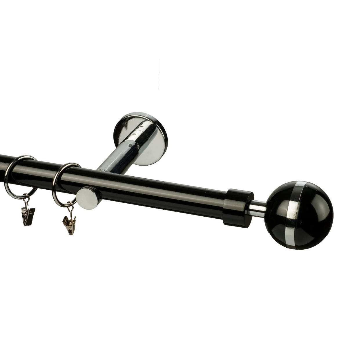 Karnisz Magic Vivaldi 200 cm pojedynczy czarny 25 mm