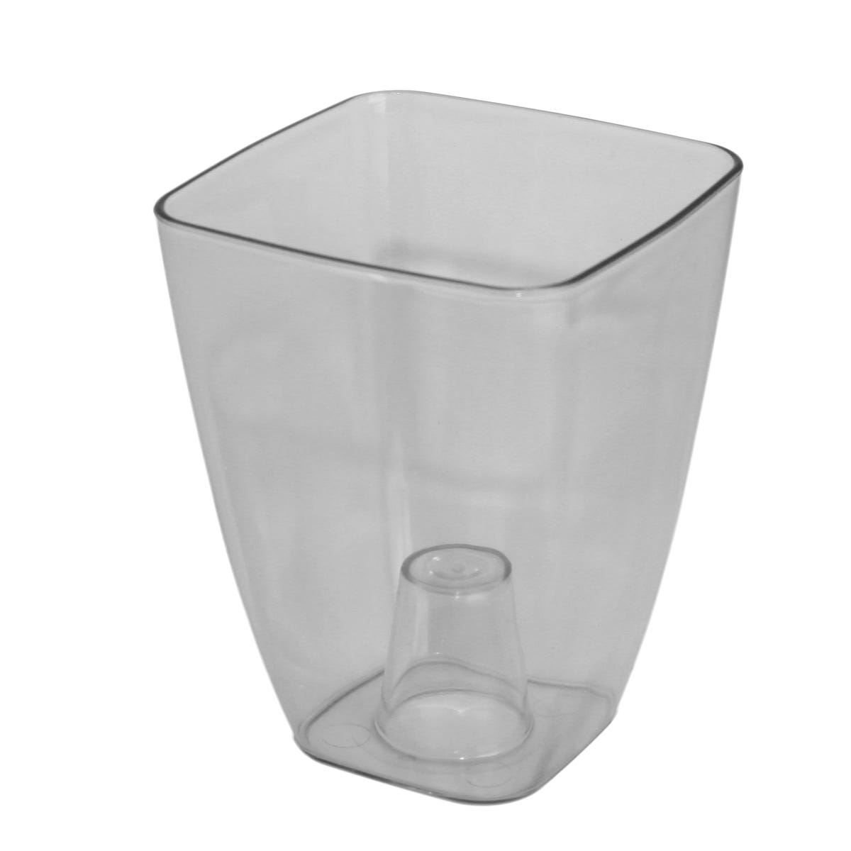 Osłonka doniczki plastikowa 13x13cm bezbarwna Form-plastic