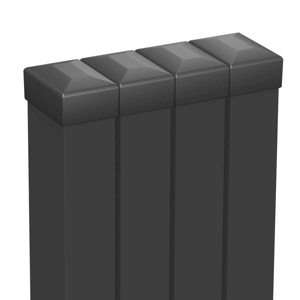 Polargos Słupek ogrodzeniowy 6x4x200 cm 4szt. antracytowy