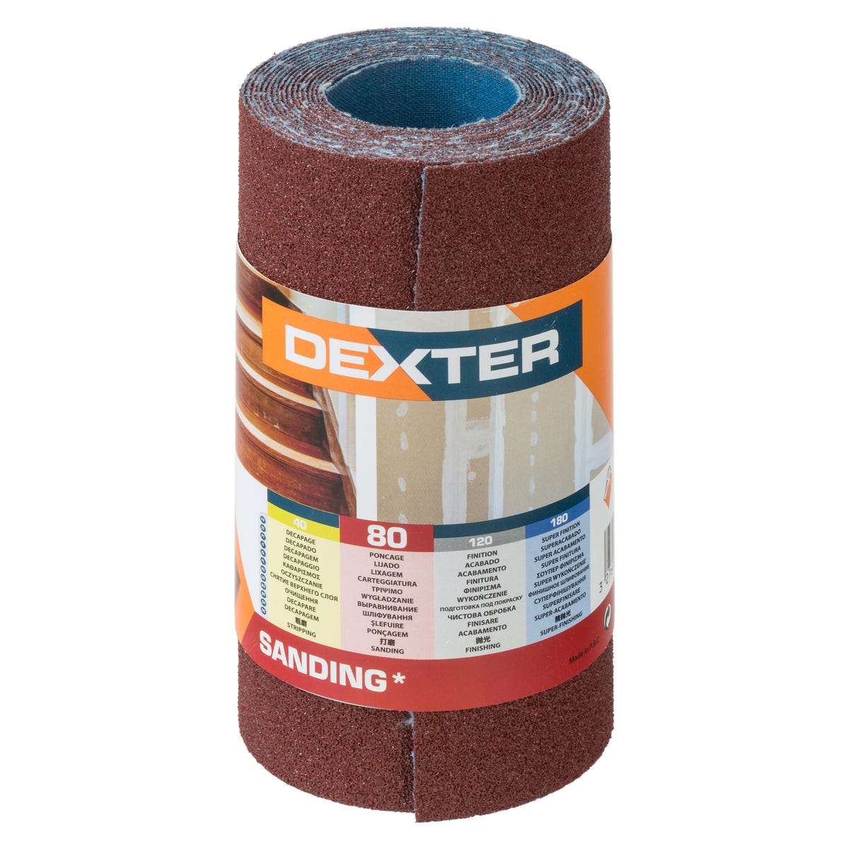 DEXTER Papier ścierny ROLKA PŁÓTNO P80 115 mm x 2.5 m