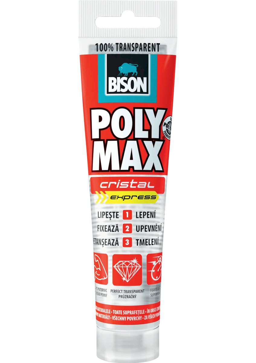 Klej montażowy POLY MAX CRISTAL EXPRESS 115 g BISON