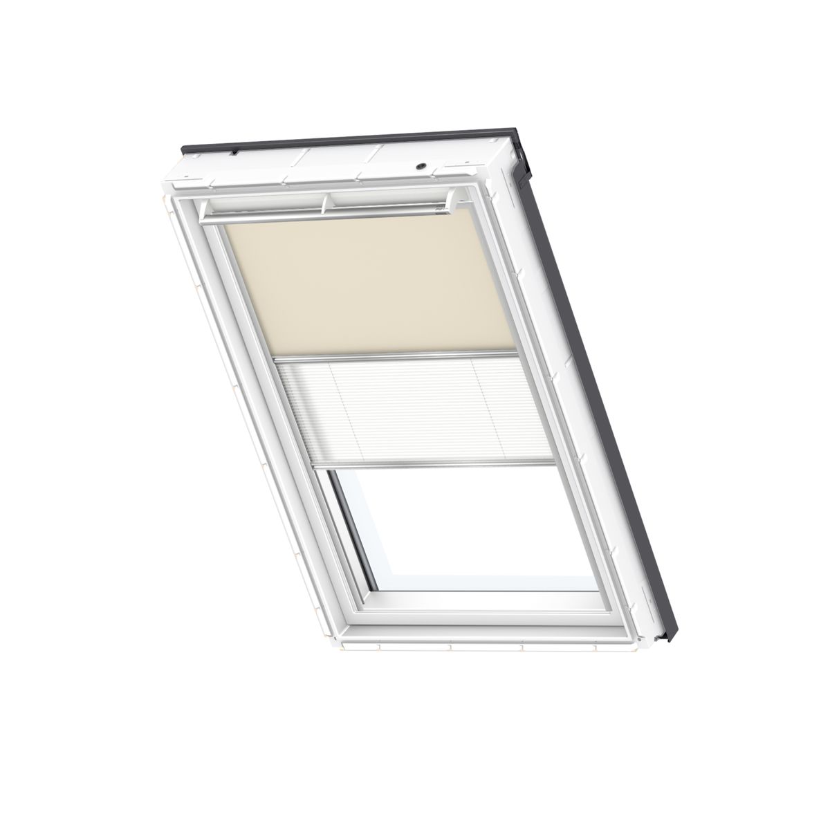 Roleta zaciemniająca do okna dachowego DFD MK06 4556S Ciemnobeżowa 78 x 118 cm Velux