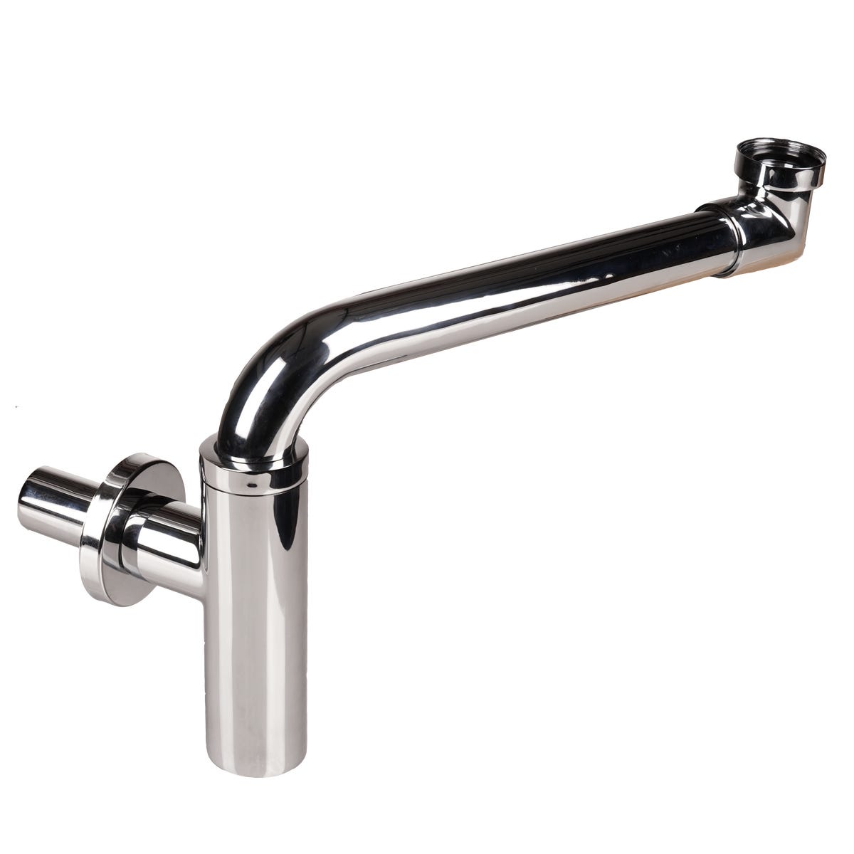 JANO Syfon butelkowy dekoracyjny oszczędzający miejsce chrom