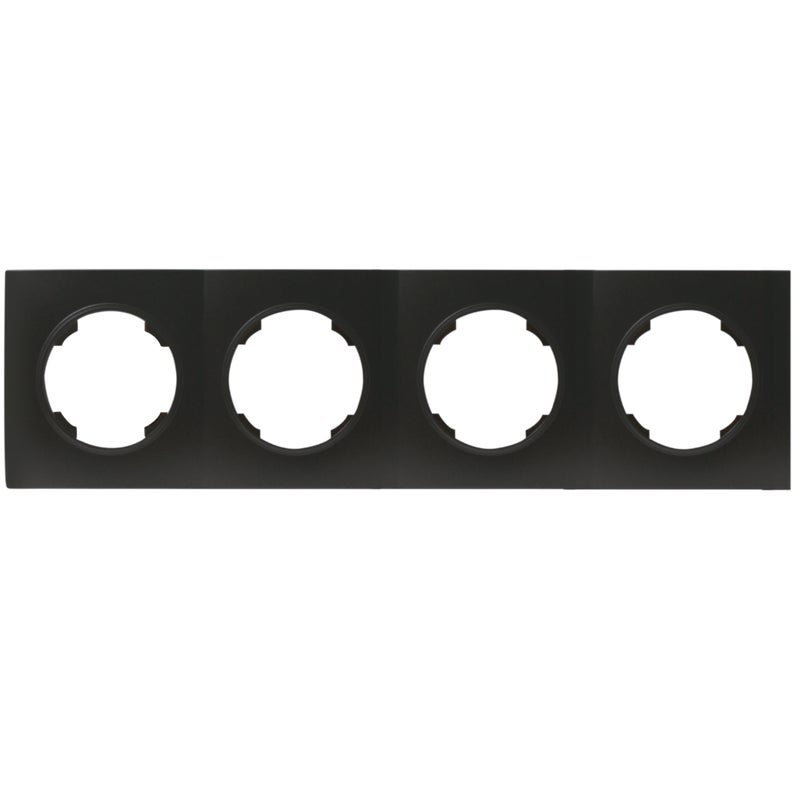 Ramka poczwórna SOUL czarny DMP SOLID