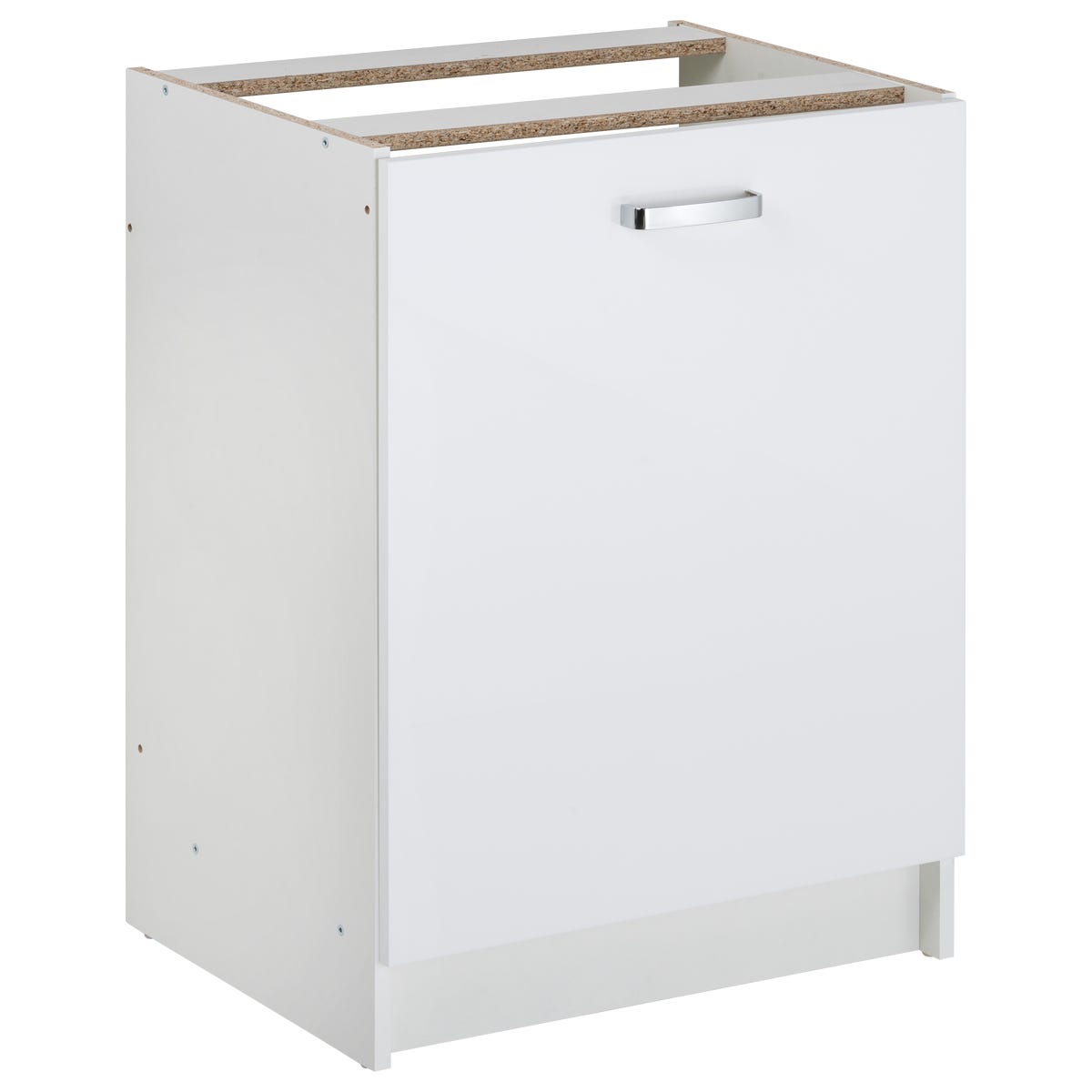 Szafka kuchenna stojąca First 60 cm kolor biały/srebrny