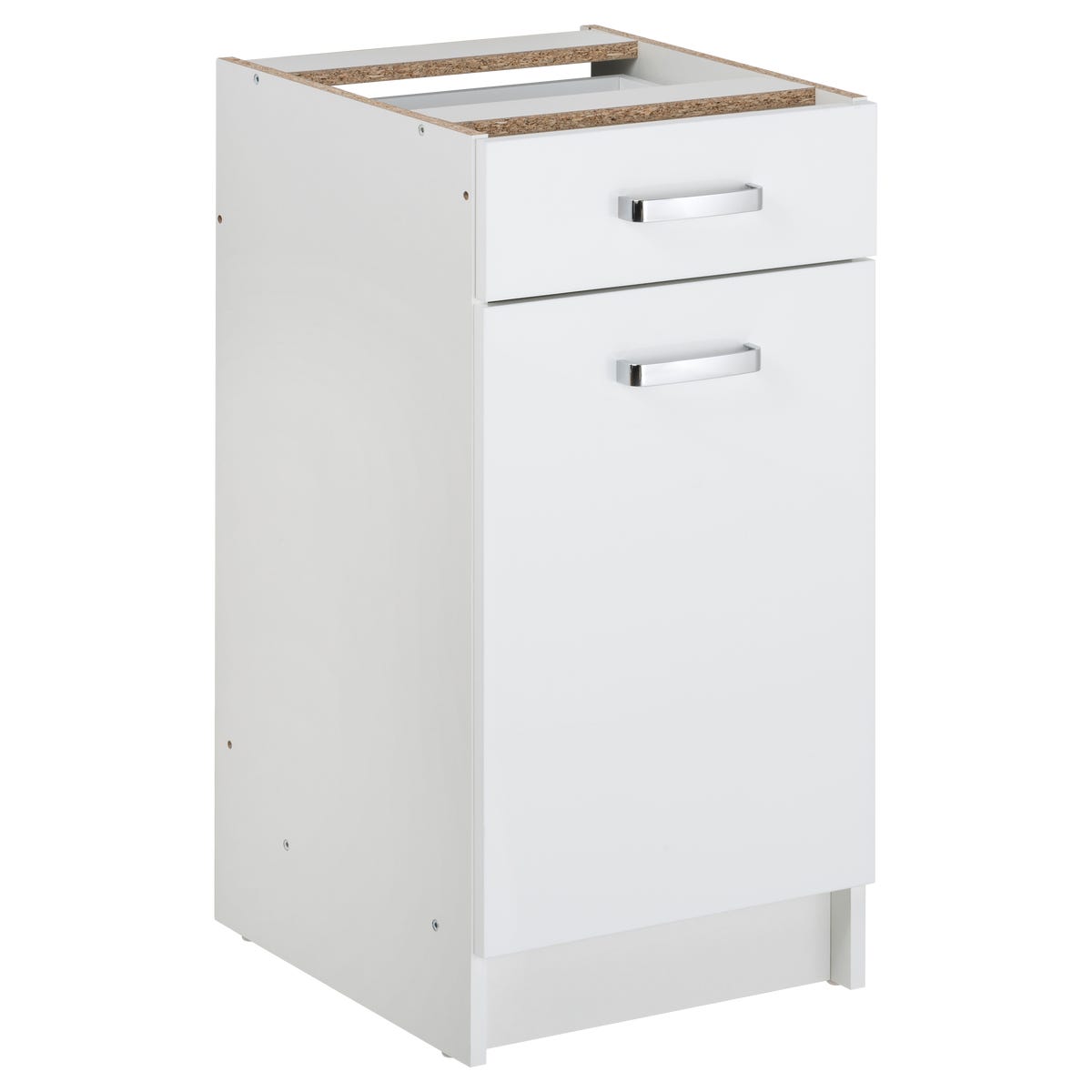 Szafka kuchenna stojąca 1 szuflada First 40 cm kolor biały/srebrny