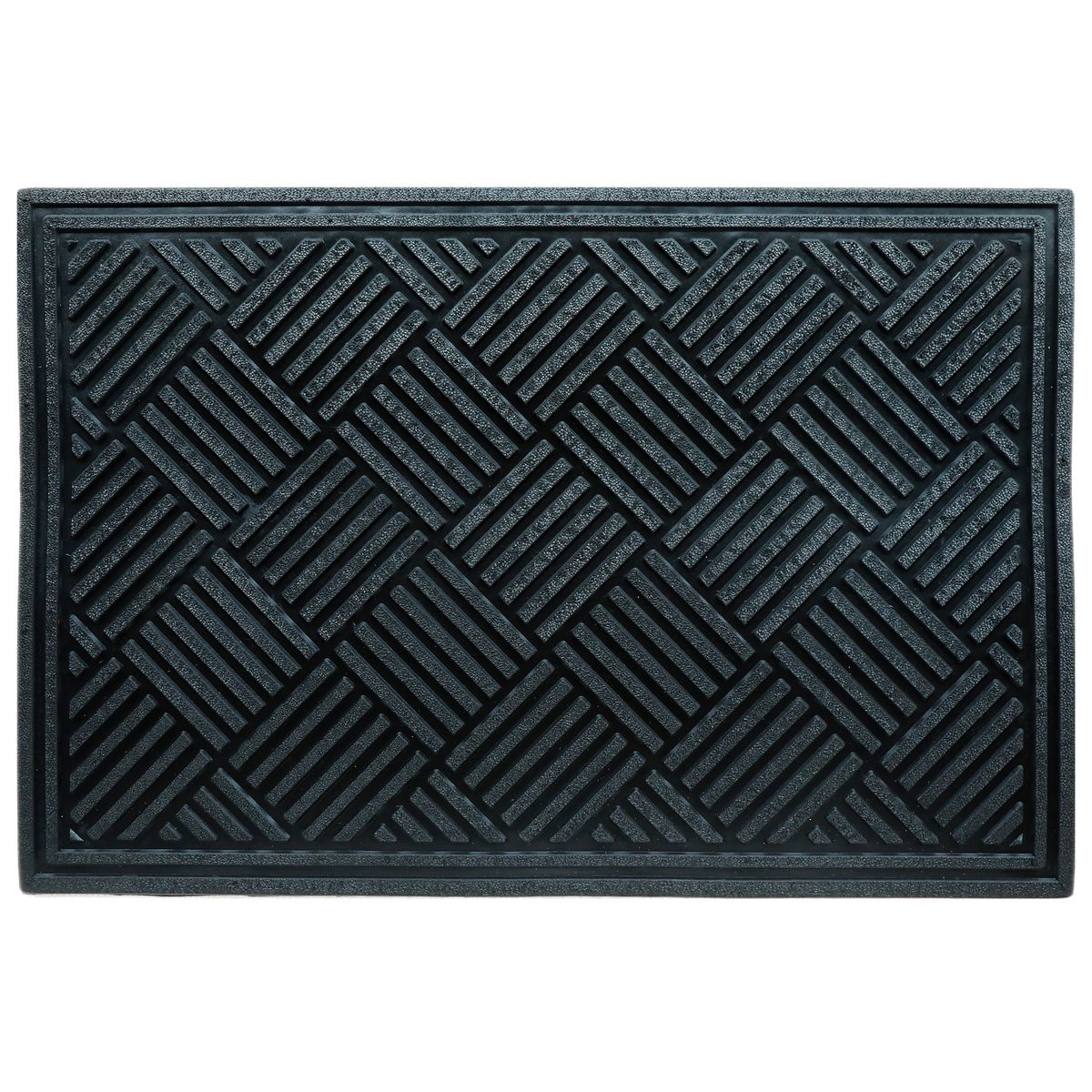 Wycieraczka zewnętrzna Parquet 90 x 60 cm gumowa czarna Inspire