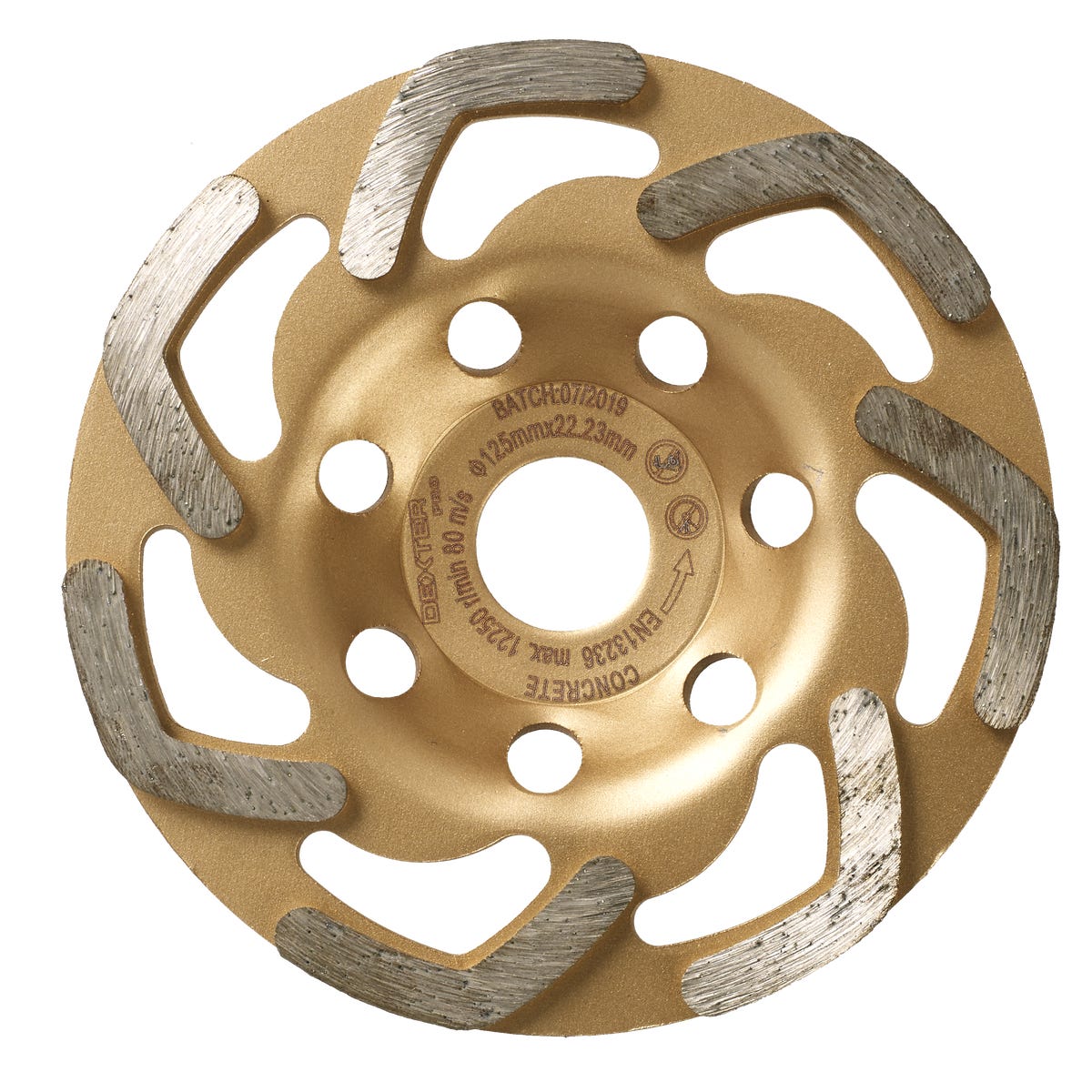 Głowica diamentowa do szlifierki kątowej do betonu125 x 22.2 mm DEXTER PRO