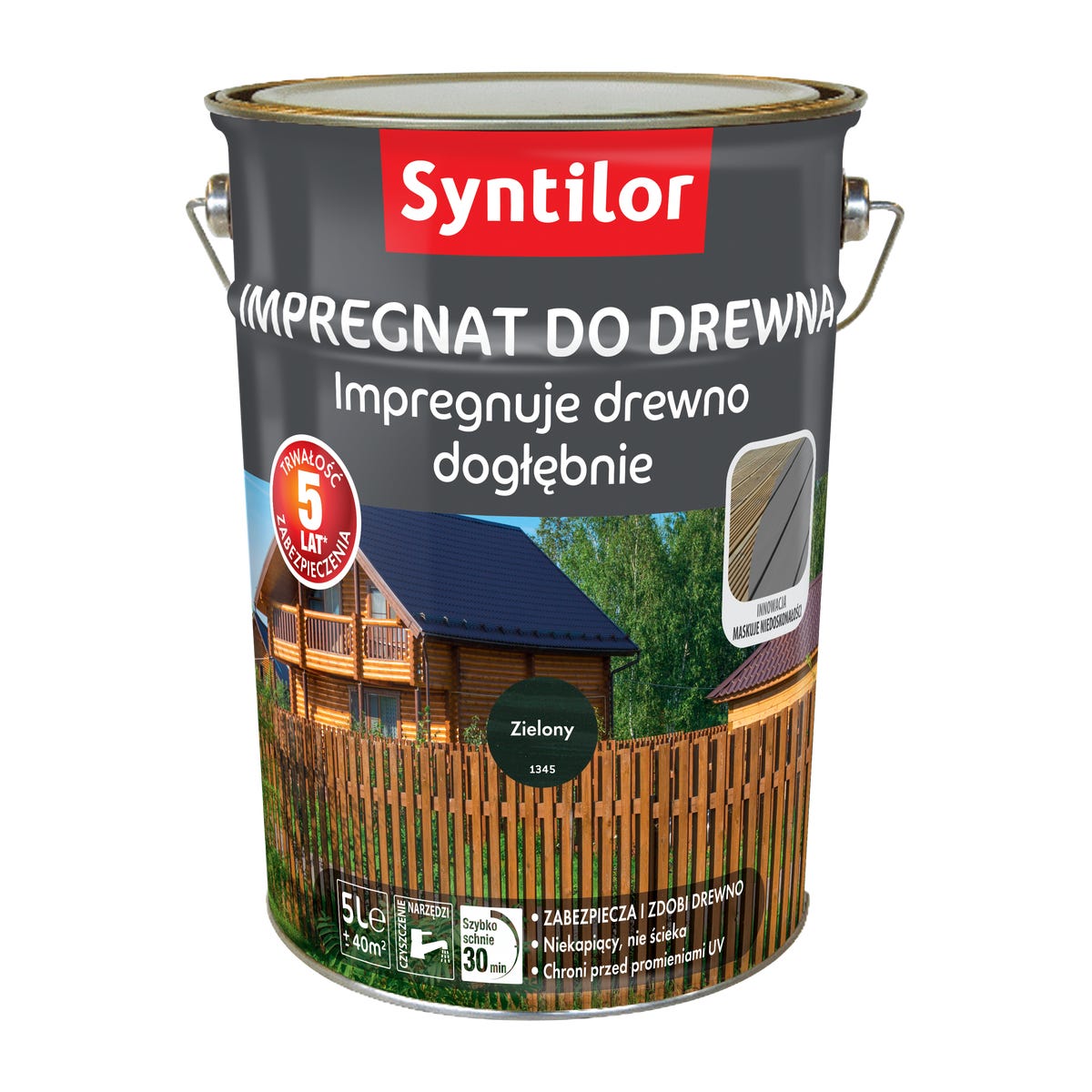 Impregnat do drewna 5 l Zielony SYNTILOR