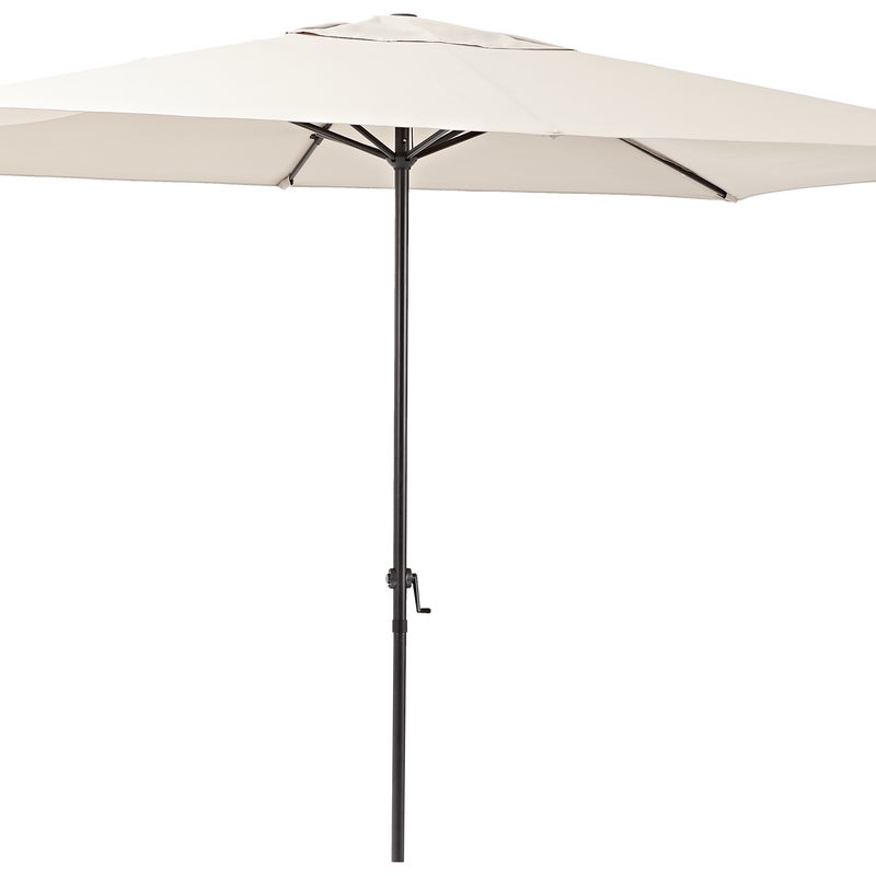 Parasol ogrodowy prostokątny 194x300x255 cm szaro-beżowy