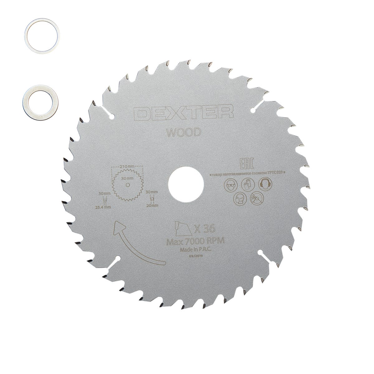 Dexter Tarcza do cięcia DREWNA 210 x 30 mm 36T
