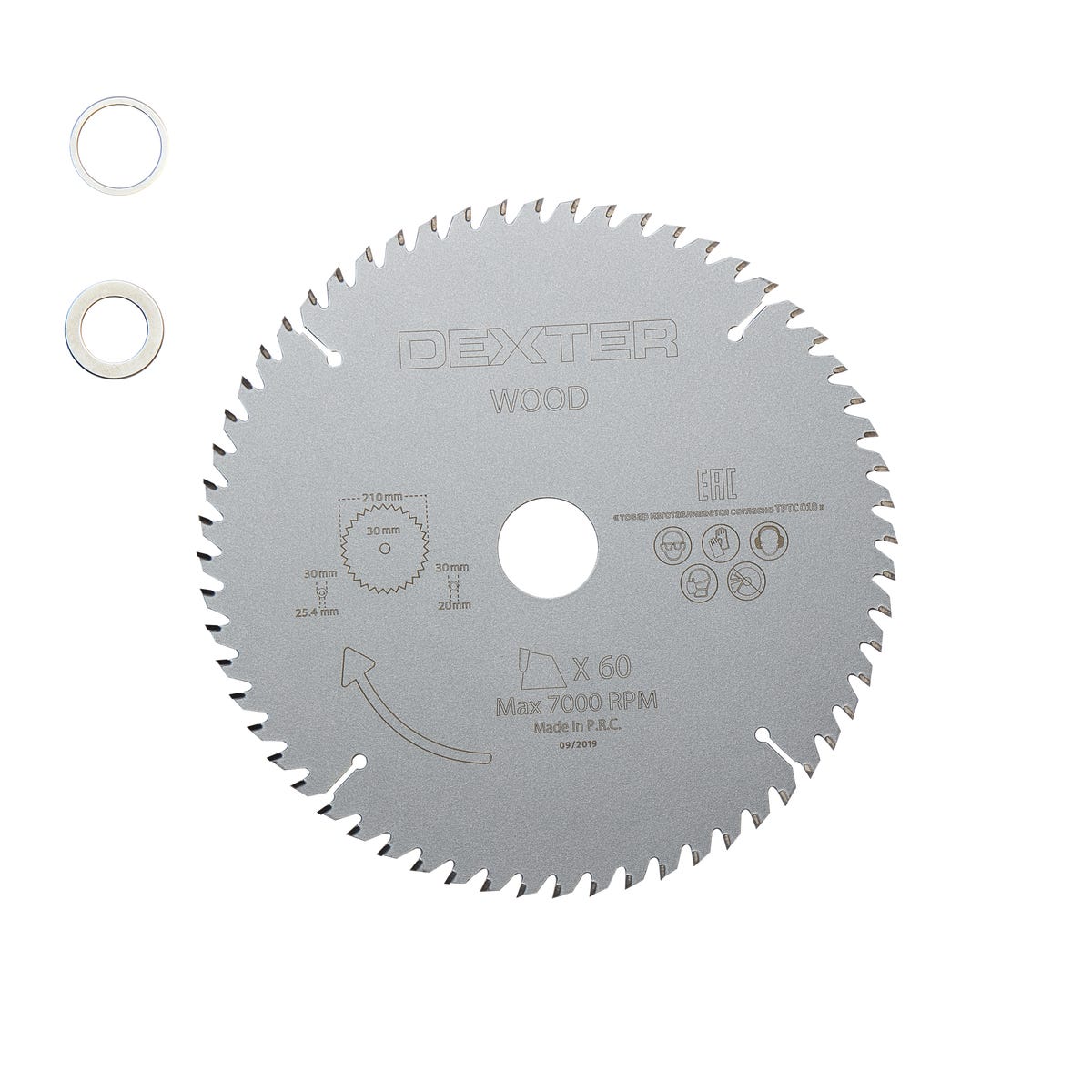 Dexter Tarcza do cięcia DREWNA 210 x 30 mm 60T