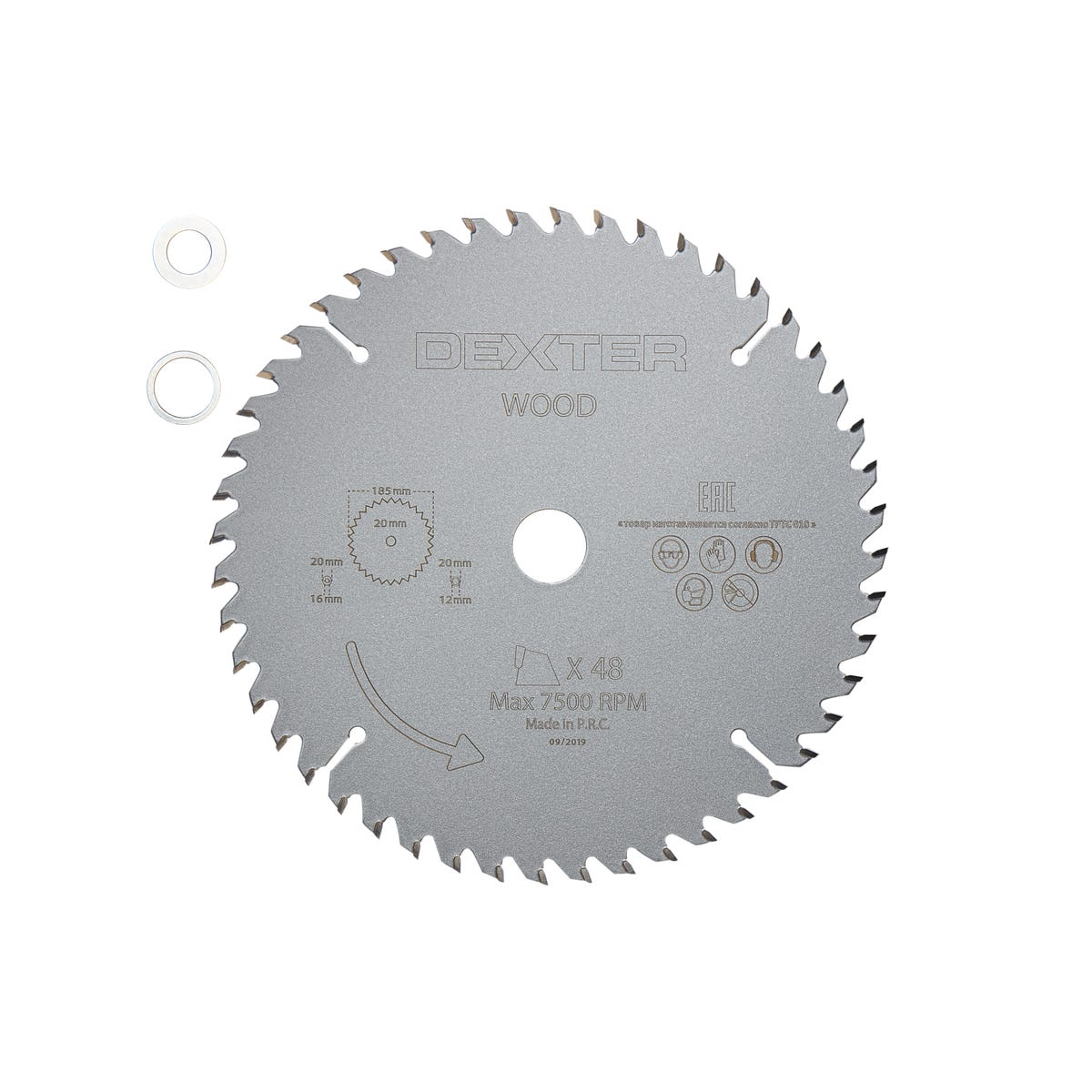Dexter Tarcza do cięcia DREWNA 185 x 20 mm 48T