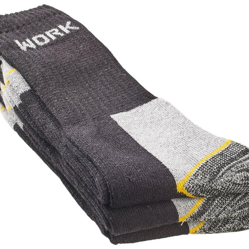 Skarpety bawełniane czarne długie rozmiar 39-42 Work 3 pary