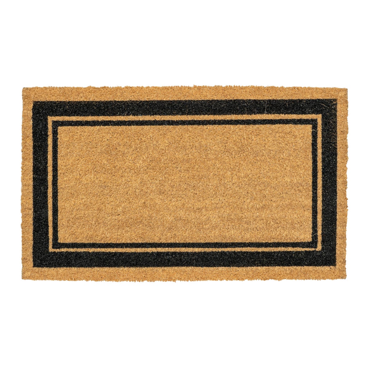Wycieraczka wewnętrzna Damien brązowo-czarna 90 x 50 cm kokos Inspire