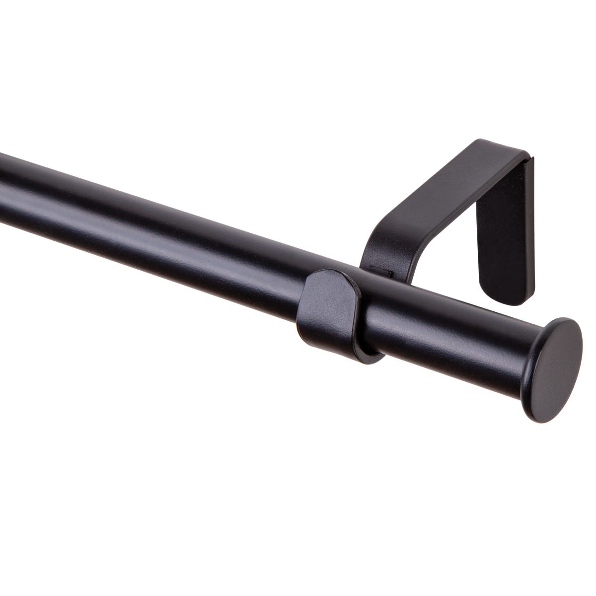 Karnisz Oslo 240 cm pojedynczy czarny mat 19 mm
