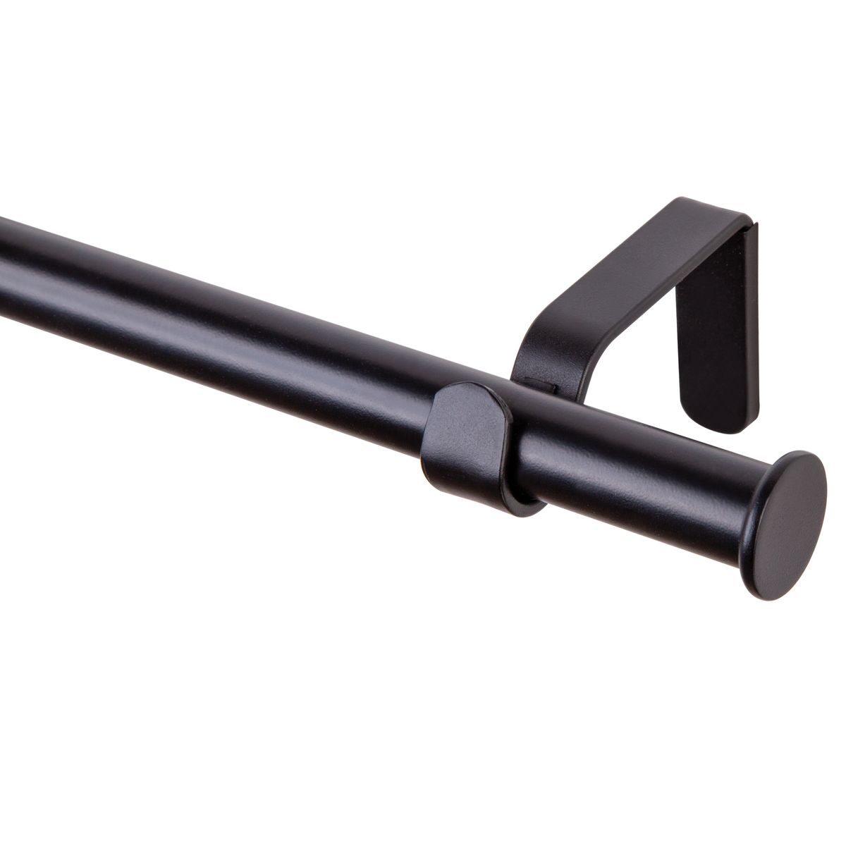Karnisz Oslo 160 cm pojedynczy czarny mat 19 mm