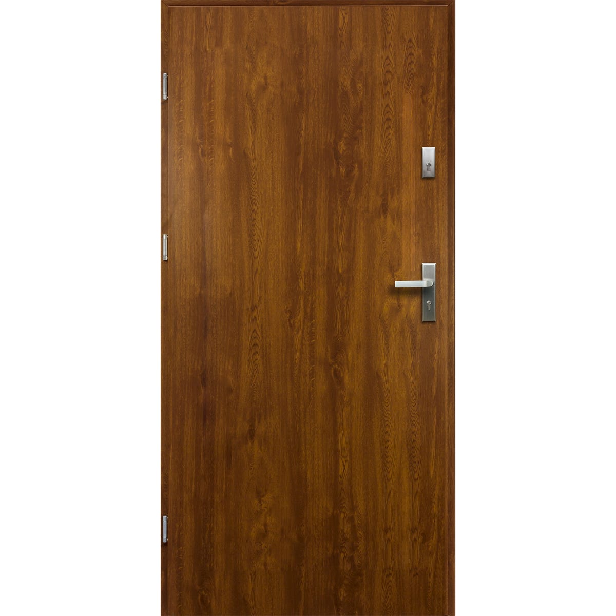 Isoxa Drzwi zewnętrzne stalowe wejściowe Nova Złoty Dąb 90 Lewe