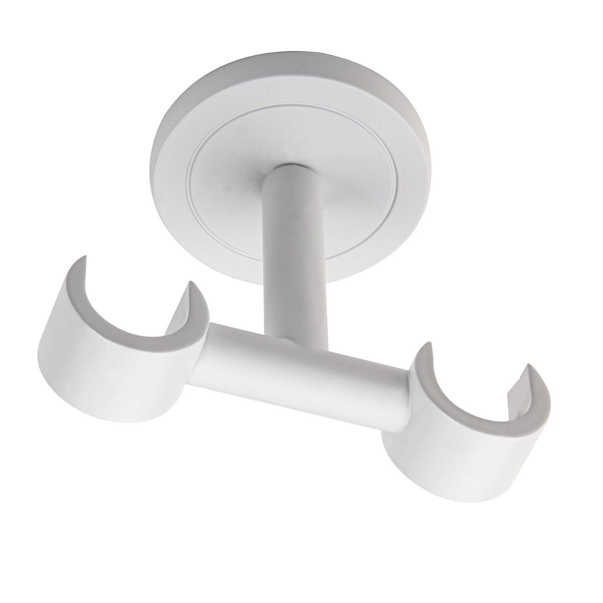 Wspornik do karnisza 19 mm sufitowy podwójny biały mat 130 mm Inspire