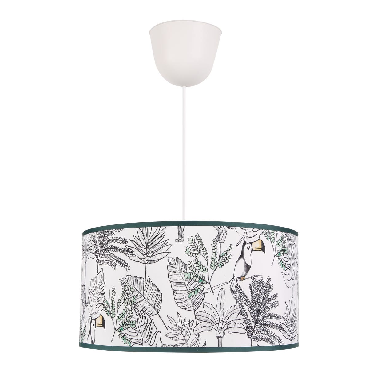 Lampa wisząca Tucan biało-zielona E27 Inspire
