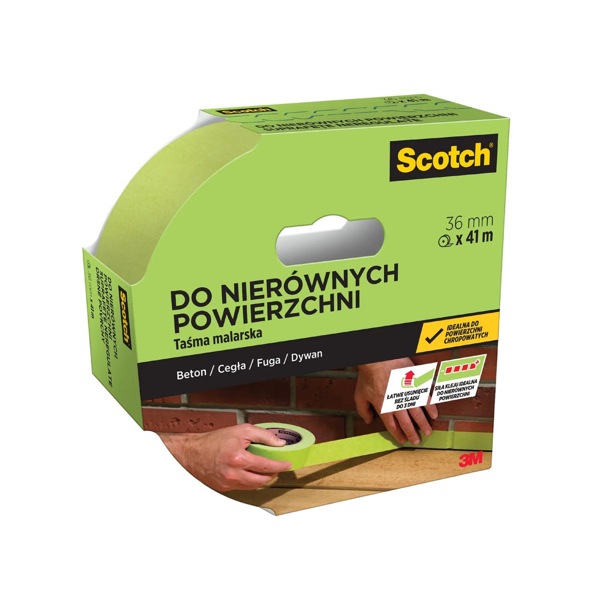 Scotch Taśma malarska DO NIERÓWNYCH POWIERZCHNI 36 mm x 41 m
