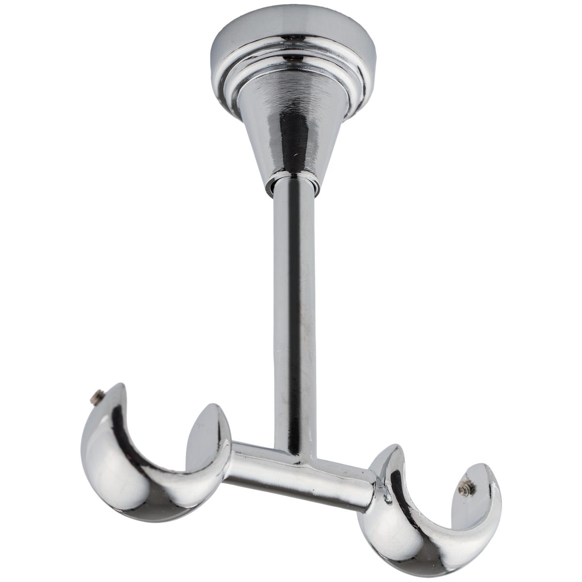 Wspornik do karnisza 19 mm sufitowy podwójny chrom 150 mm Inspire