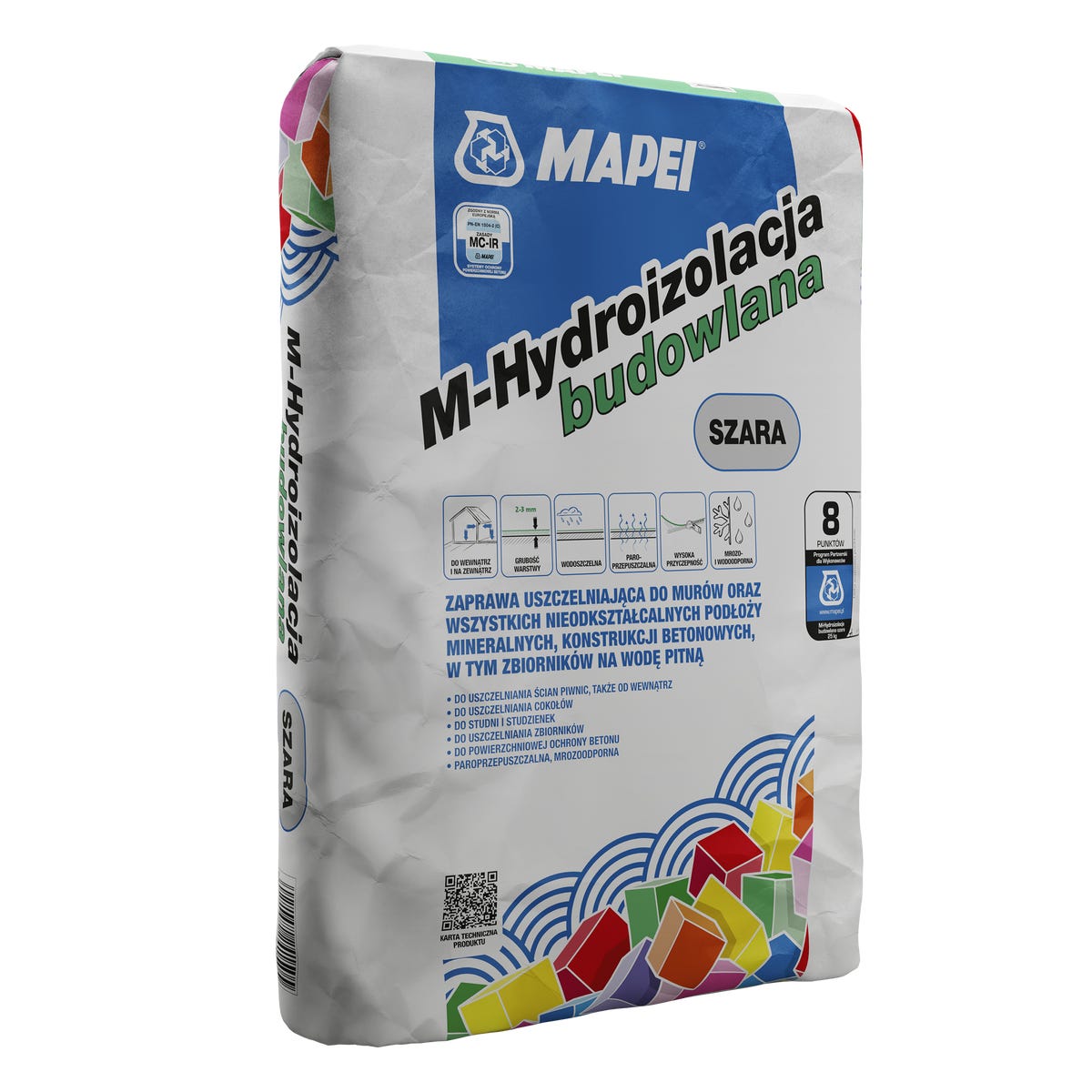 Zaprawa uszczelniająca M-Hydroizolacja budowlana Szara 25 kg Mapei