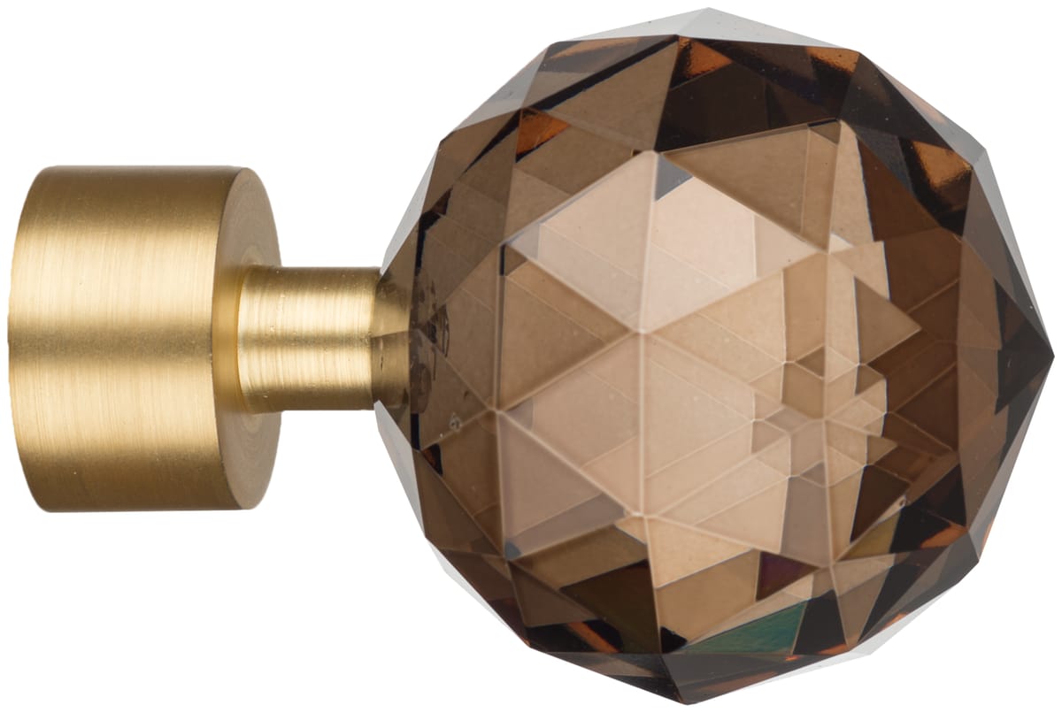 Końcówka do karnisza Crystal mosiądz mat 19 mm Inspire