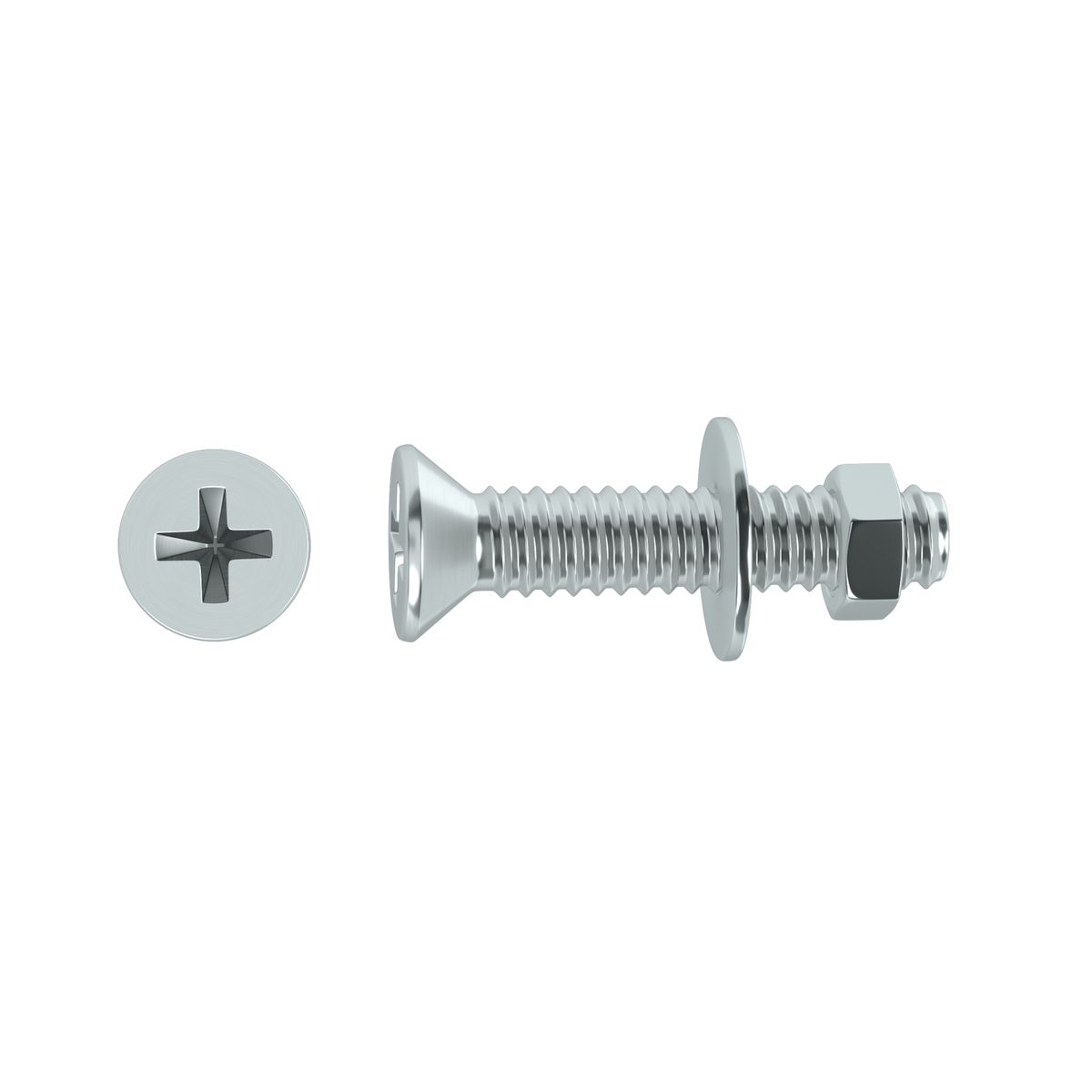 Standers Śruba płaska średnica 4 mm stożkowa stal ocynk 6 x 80 mm 4 szt.