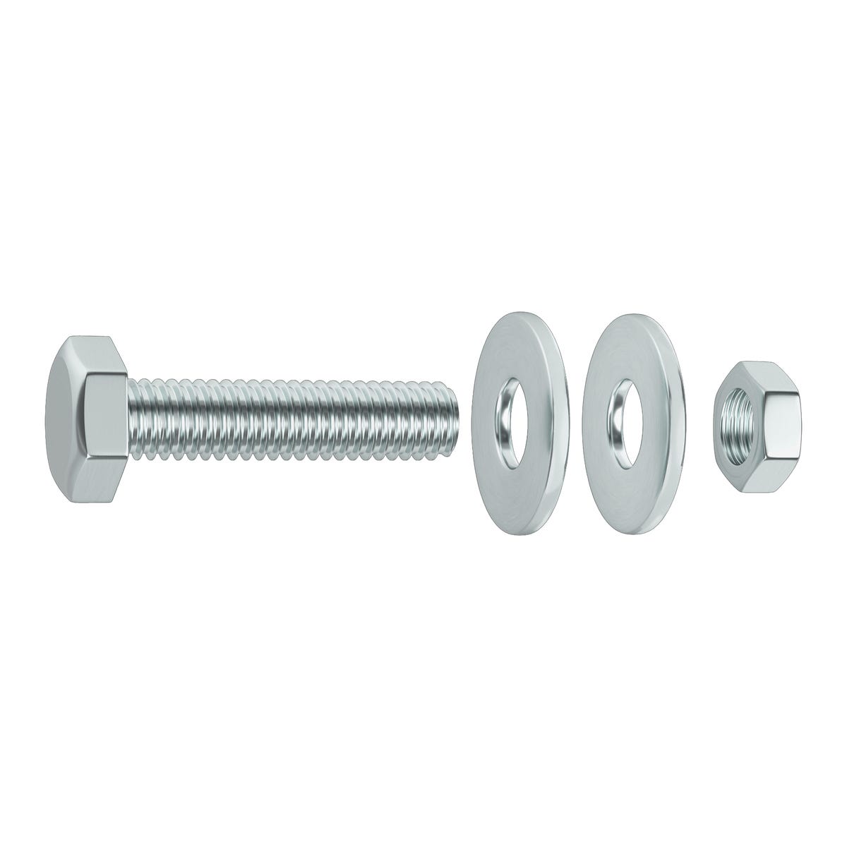 Standers Śruba łeb sześciokątny 6 mm stal ocynk 8 x 20 mm 6 szt.