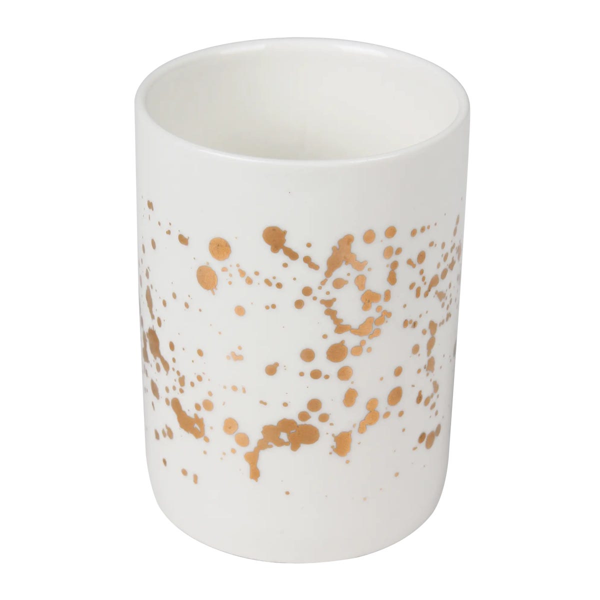 Kubek na szczoteczki do zębów biało złoty Roni