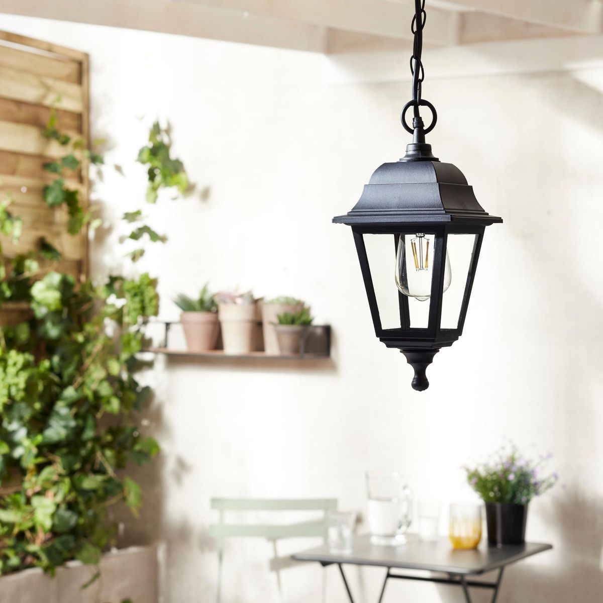 Sima Lampa wisząca zewnętrzna IP44 czarna E27