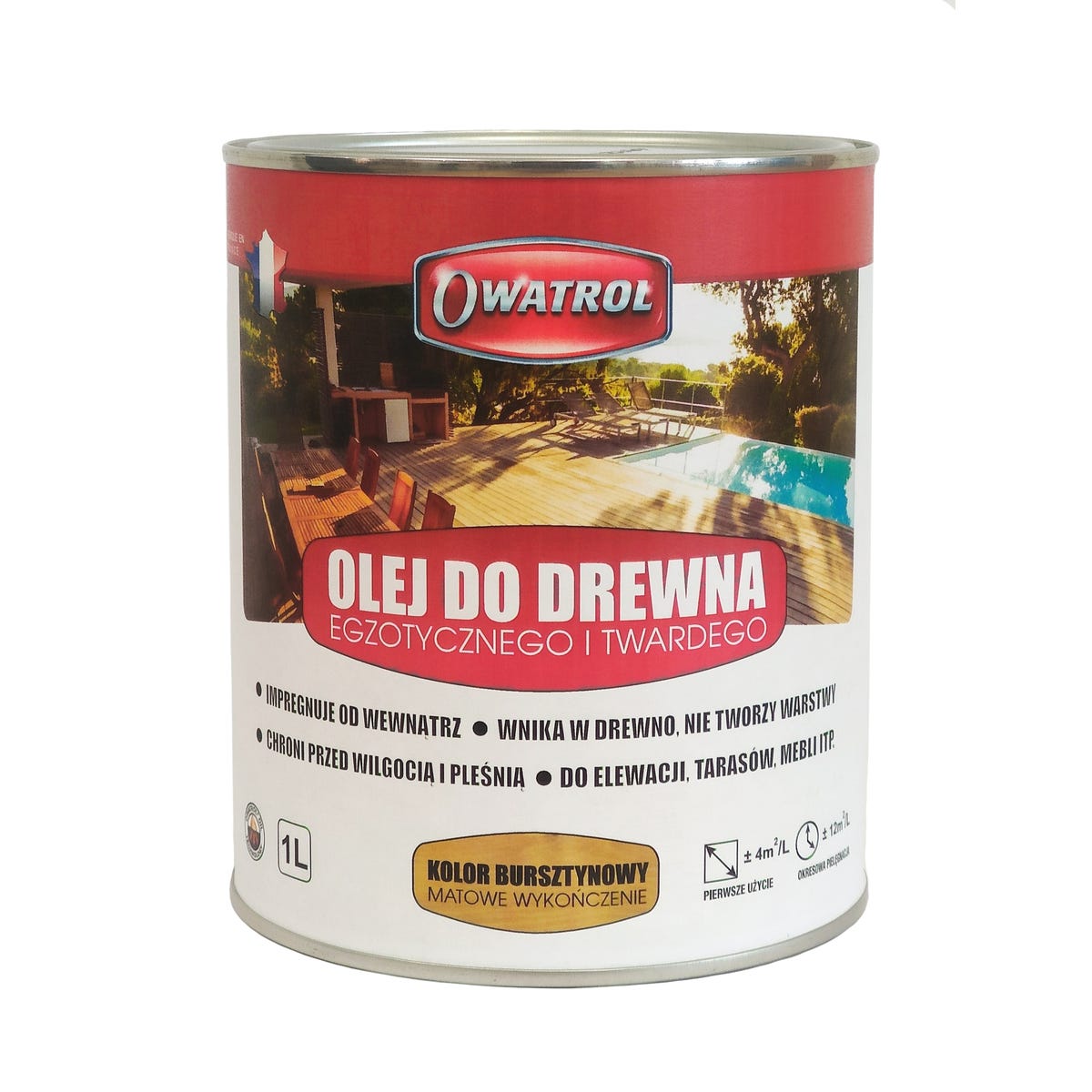 Olej do drewna egzotycznego i twardego 1 l bursztynowy RUSTOLEUM