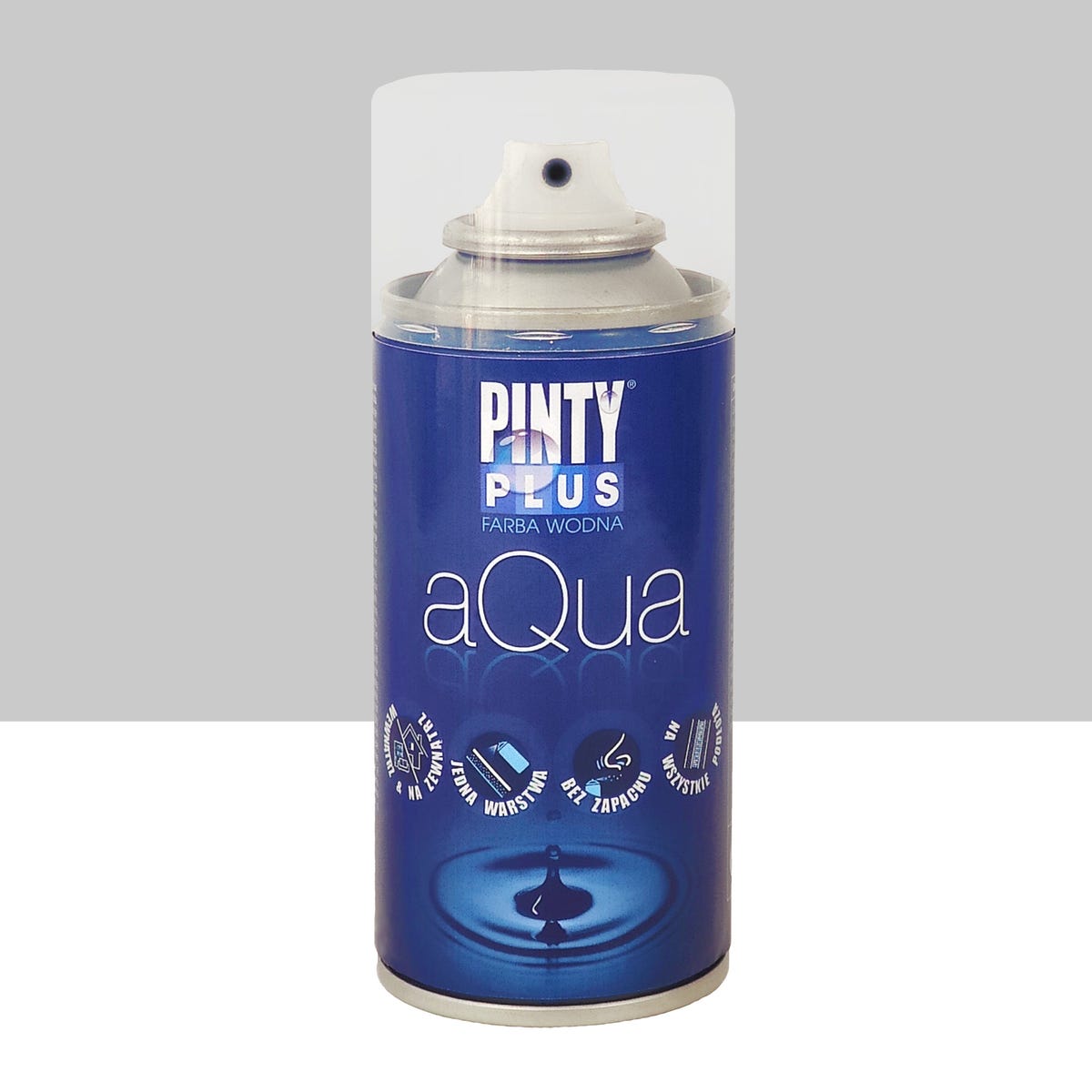 Farba wodna w sprayu AQUA 150 ml Szary jasny PINTY PLUS