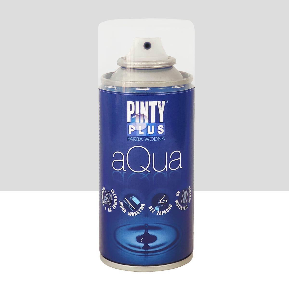 Farba wodna w sprayu AQUA 150 ml Srebrny PINTY PLUS