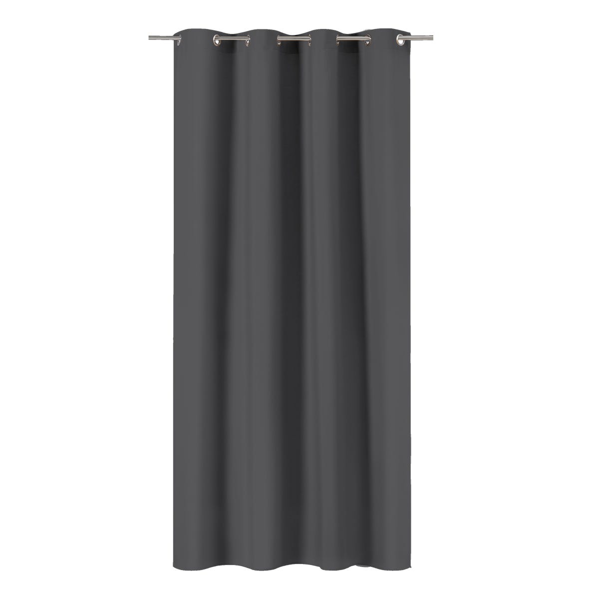 Zasłona Pharell ciemnoszara 140 x 280 cm na przelotkach Inspire