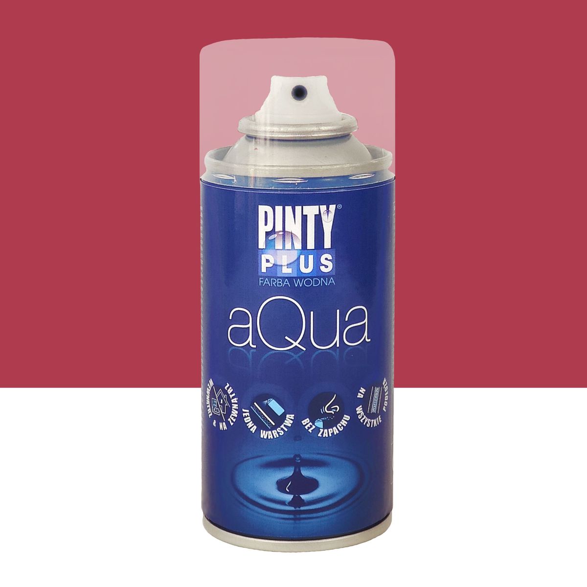 Farba wodna w sprayu AQUA 150 ml Aurora red PINTY PLUS