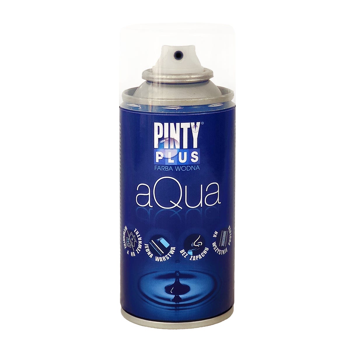 Lakier wodny w sprayu AQUA 150 ml bezbarwny połysk PINTY PLUS