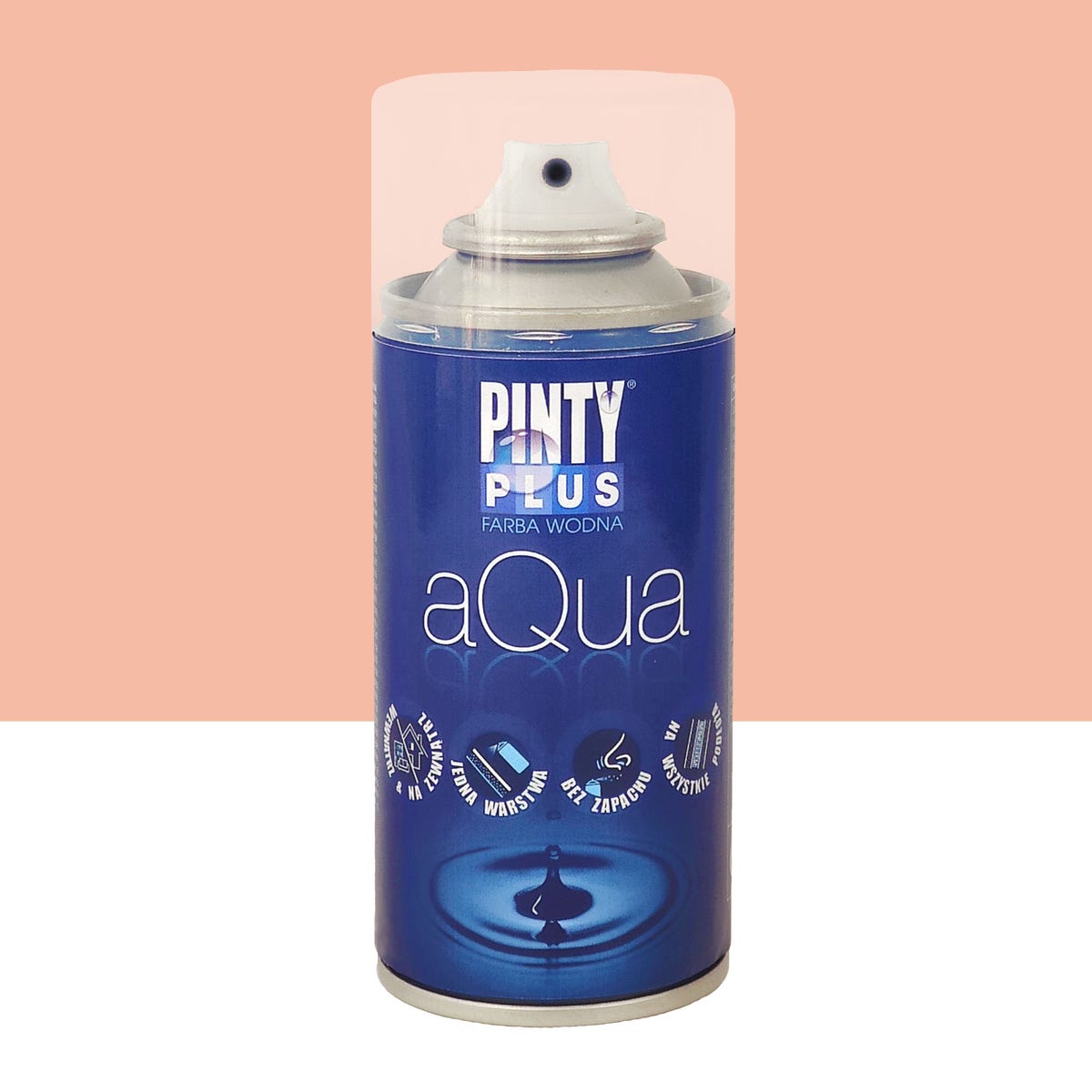 Farba wodna w sprayu AQUA 150 ml Light orange PINTY PLUS