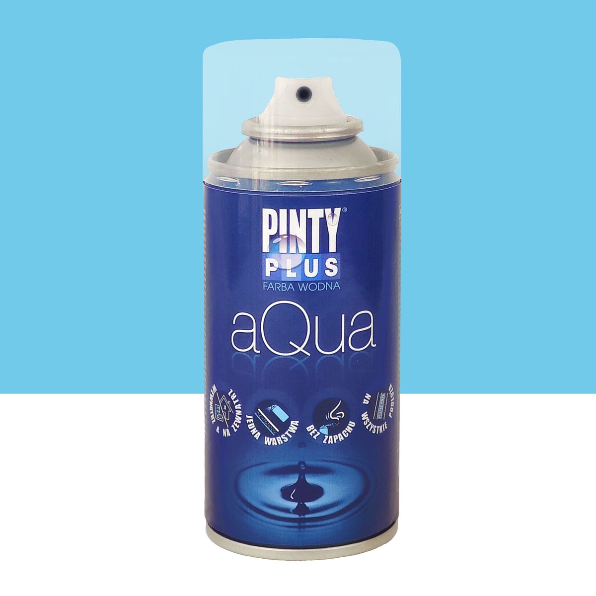 Farba wodna w sprayu AQUA 150 ml True blue PINTY PLUS