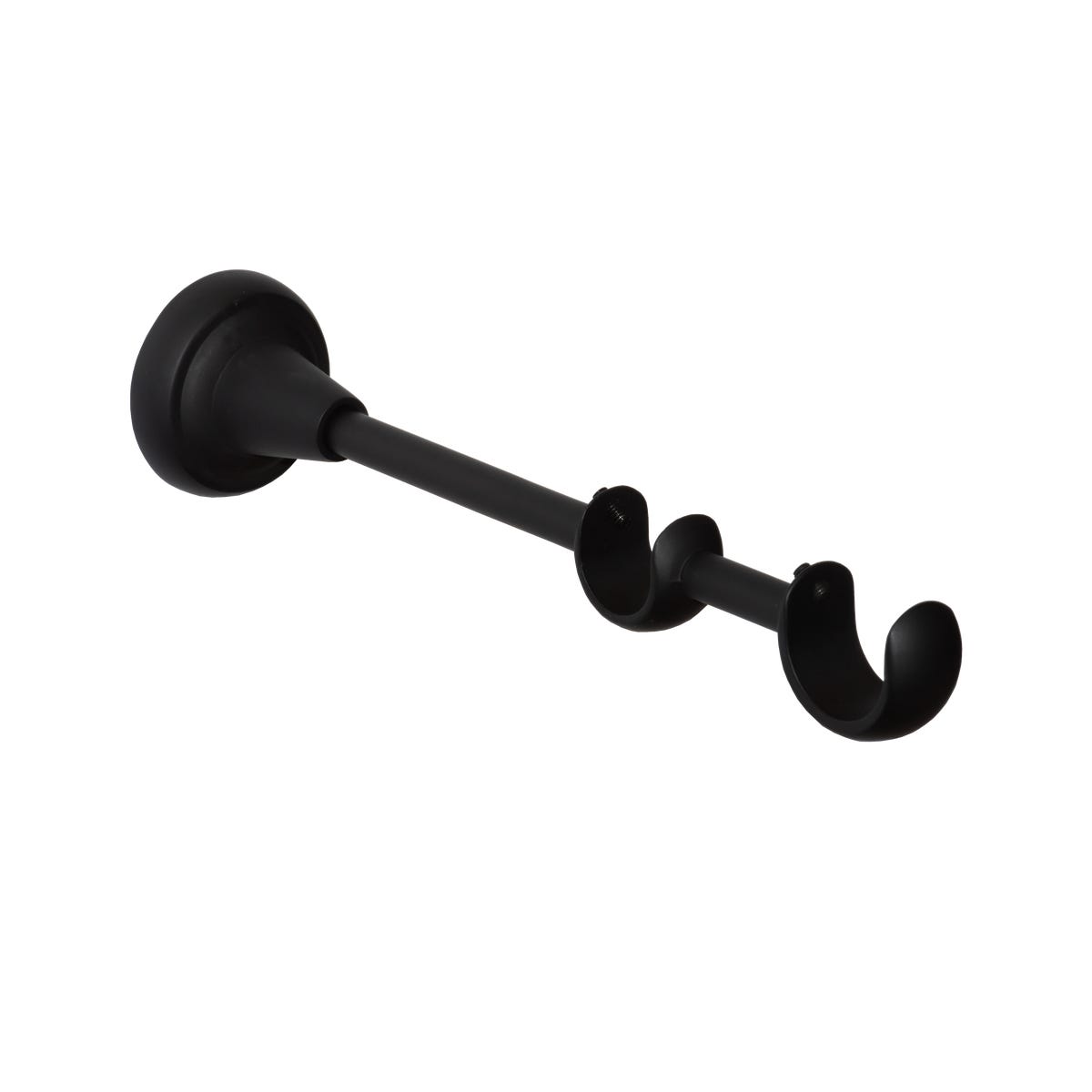 Wspornik do karnisza 25/19 mm podwójny czarny mat 190 mm
