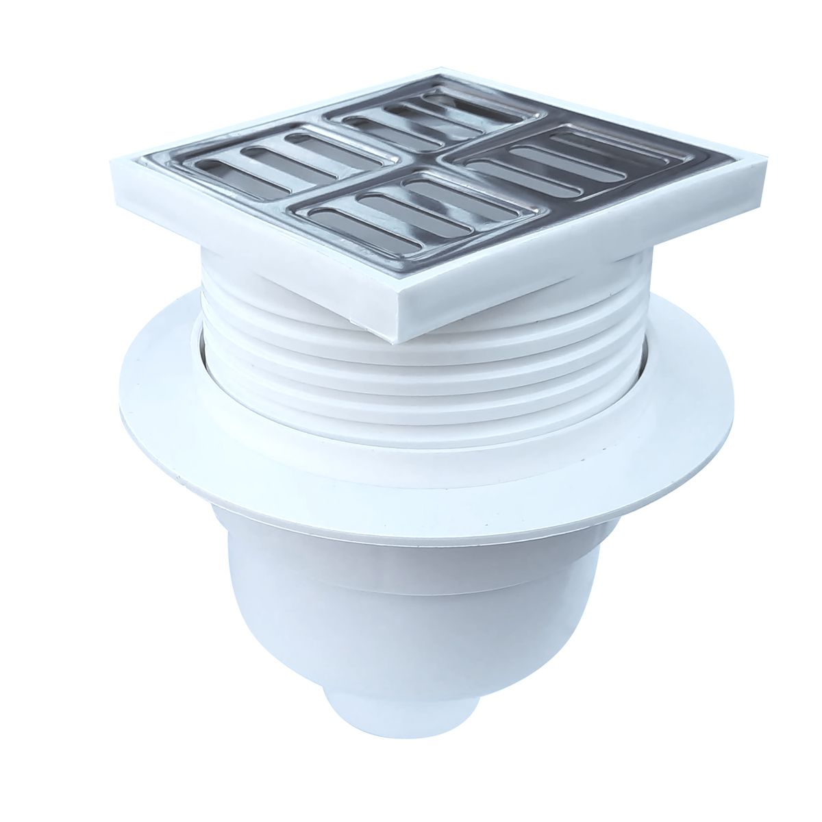 JANO Odpływ punktowy 10X10 cm prosty z rusztem K4005