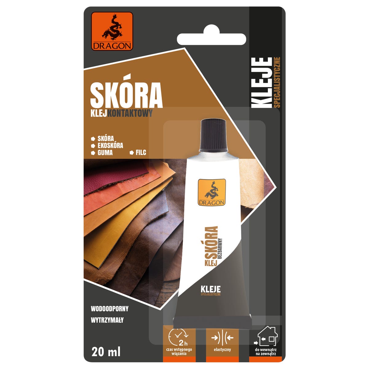 Klej kontaktowy do gumy i skóry 20 ml Dragon