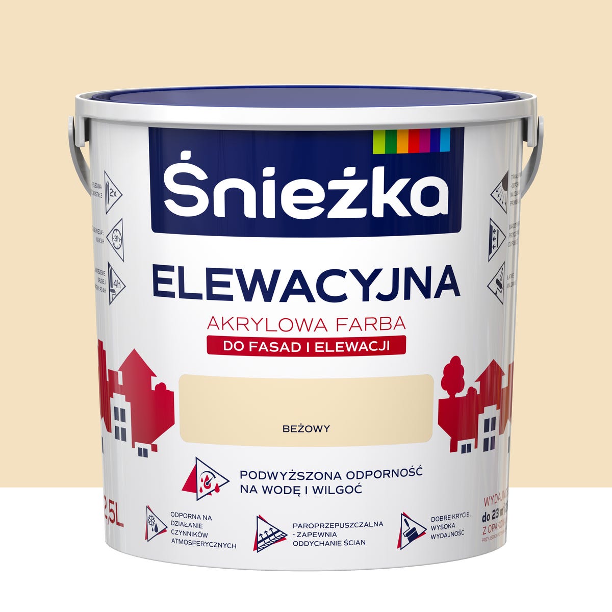 Farba elewacyjna akrylowa 2.5 l Beżowy Śnieżka