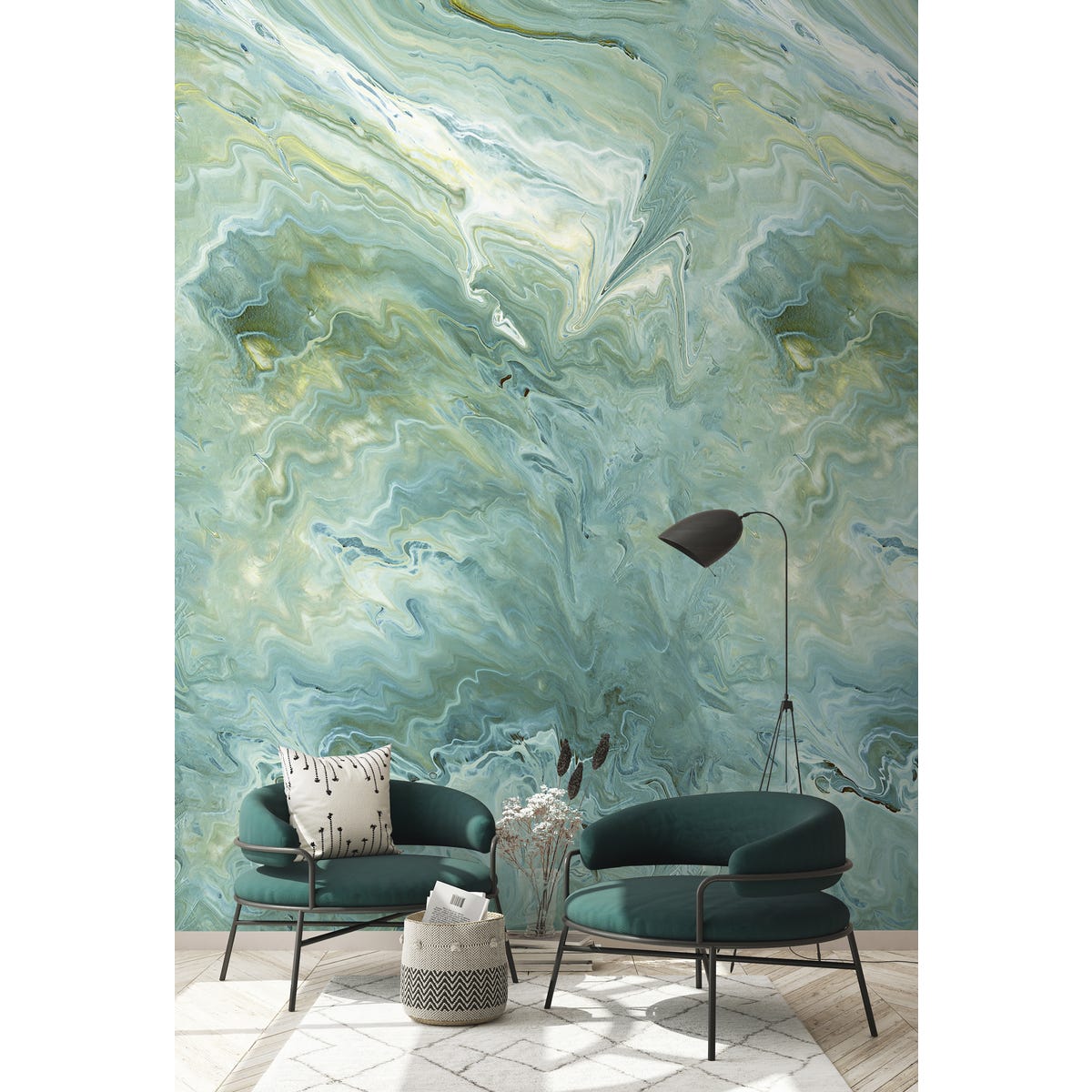 Tapeta panoramiczna Marble marmur zielony 159 x 280 cm