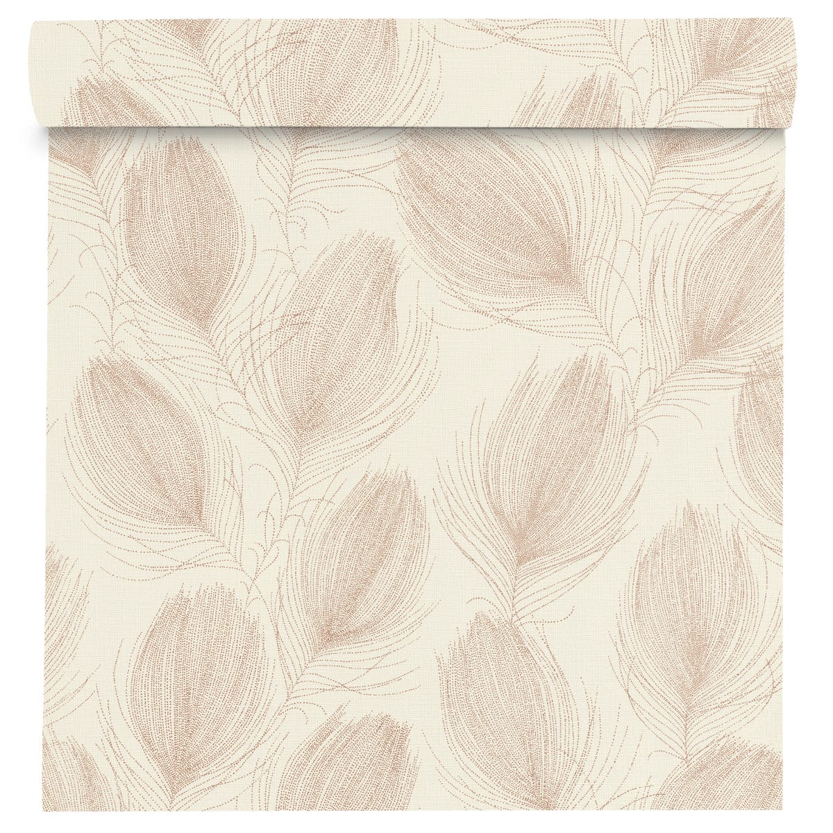 Tapeta Pióra 699210 beżowo-kremowa winylowa na flizelinie