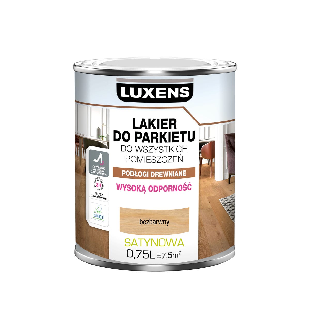 Lakier do parkietu 0.75 l Bezbarwny Satynowy Luxens