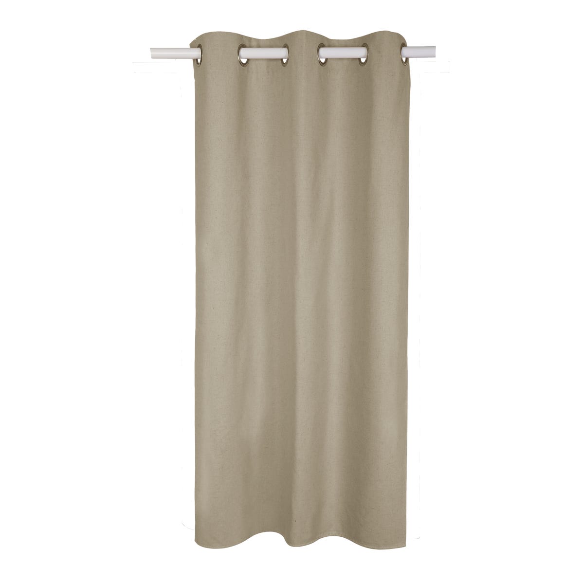 Zasłona zaciemniająca Aleyna beżowa 140 x 280 cm na przelotkach Inspire