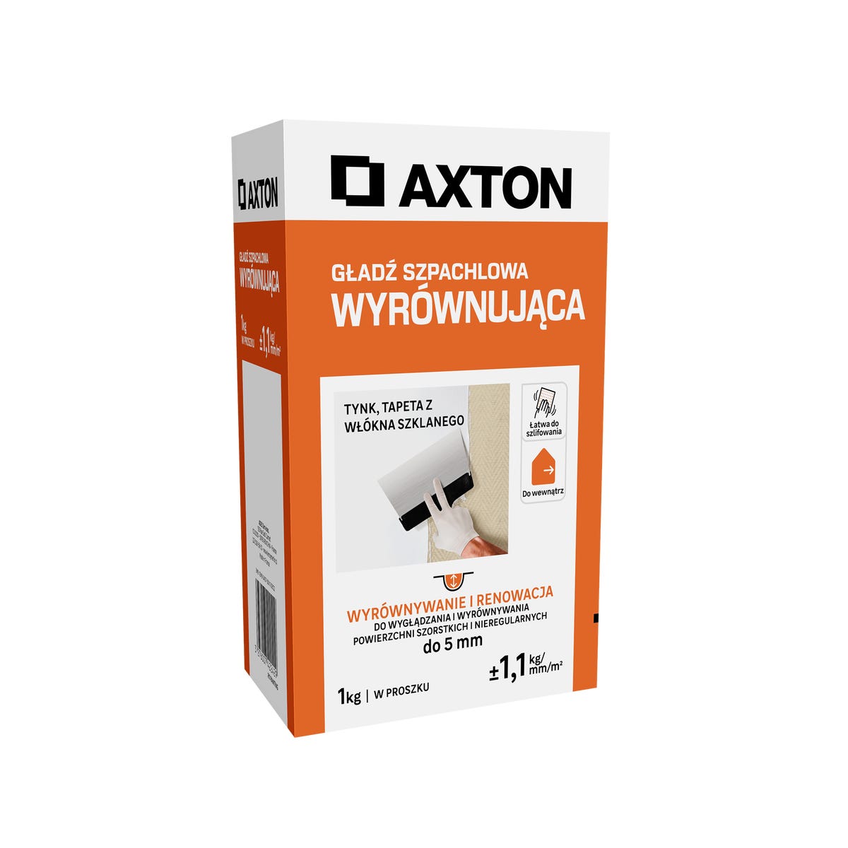 Gładź szpachlowa wyrównująca 1 kg Axton