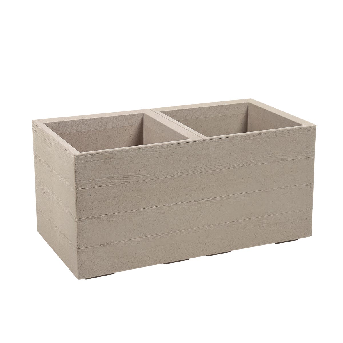 Donica plastikowa Karo Eco 78x39 cm beżowa Lamela